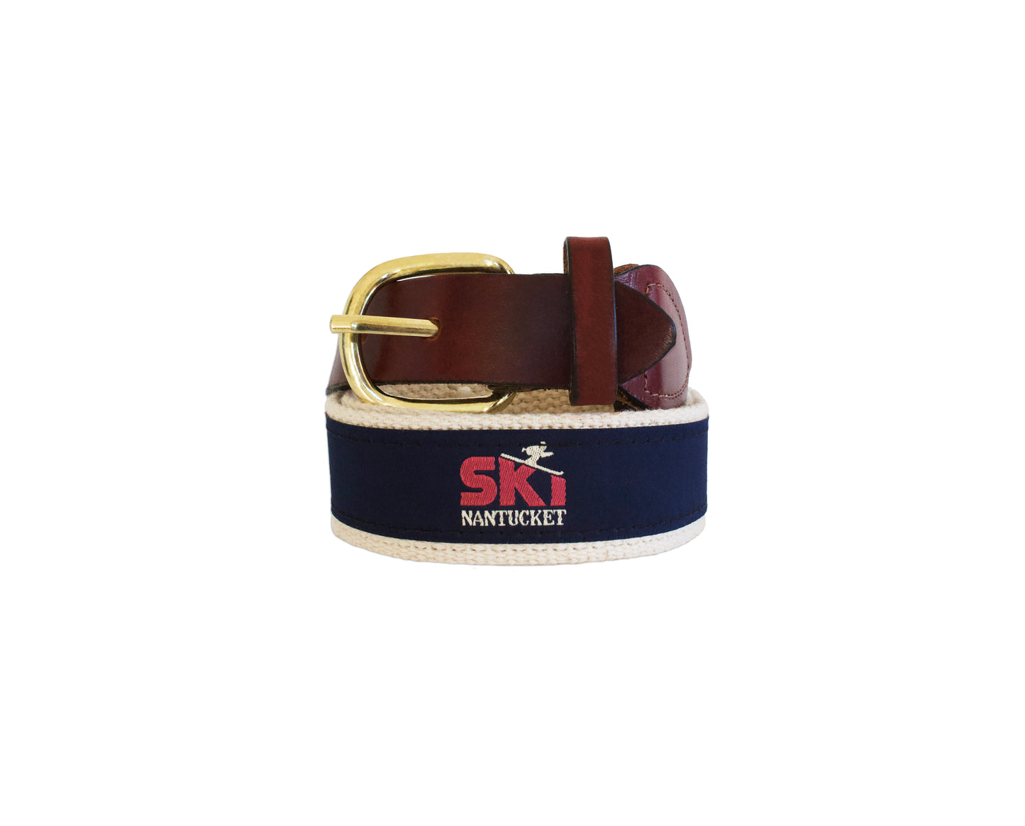 Ski Natucket Leather Tipped Belt Adult