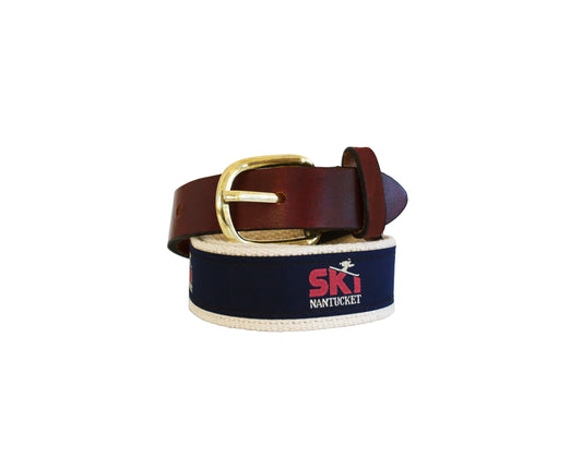 Ski Natucket Leather Tipped Belt Adult